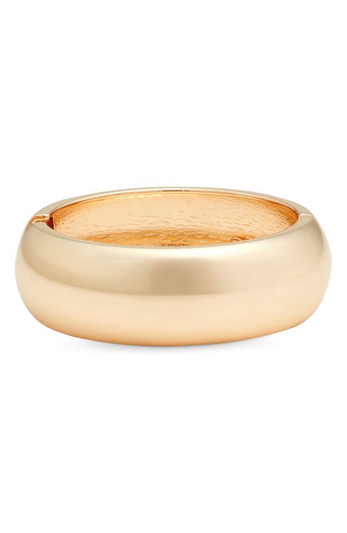 Open Edit Round Hinged Bangle In Gold