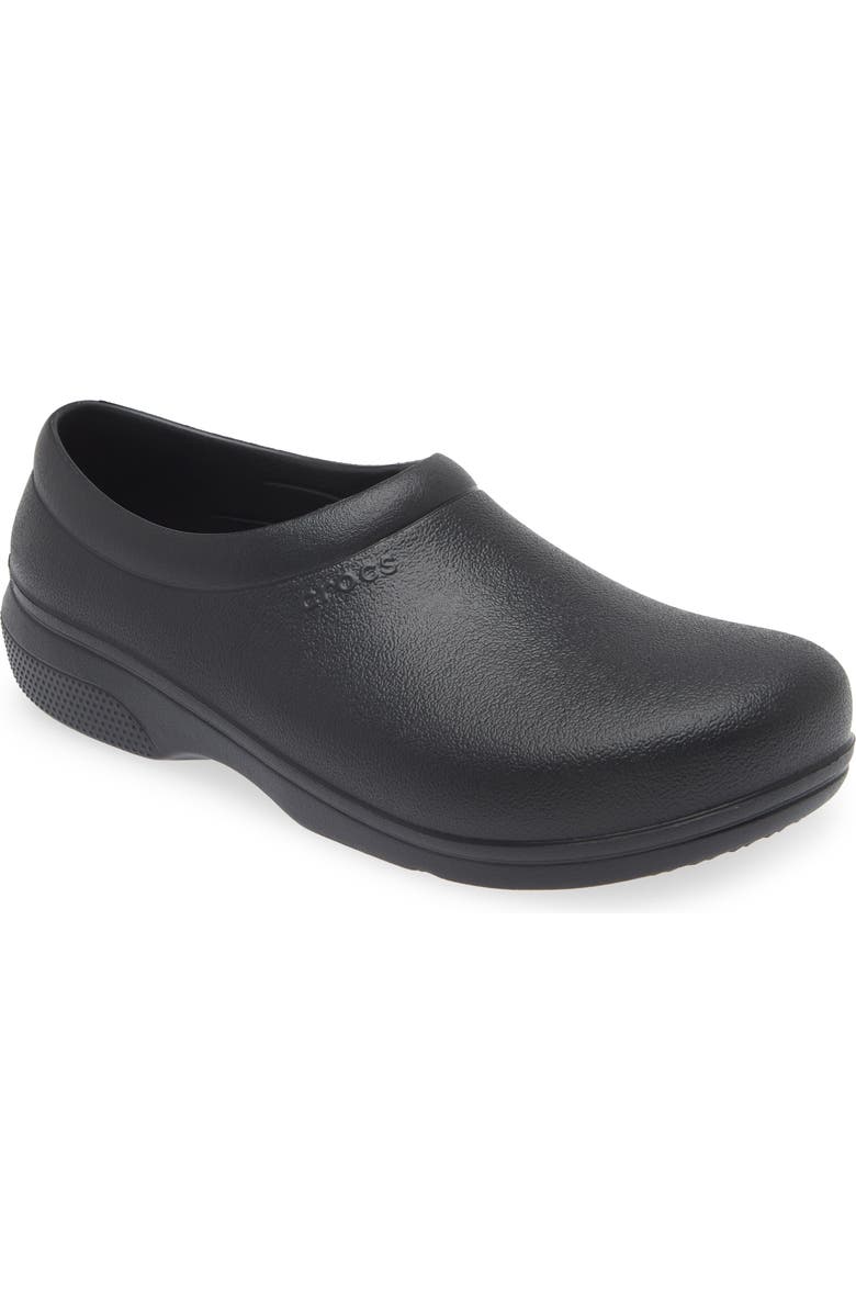 CROCS Gender Inclusive On the Clock Work Clog, Main, color, Black