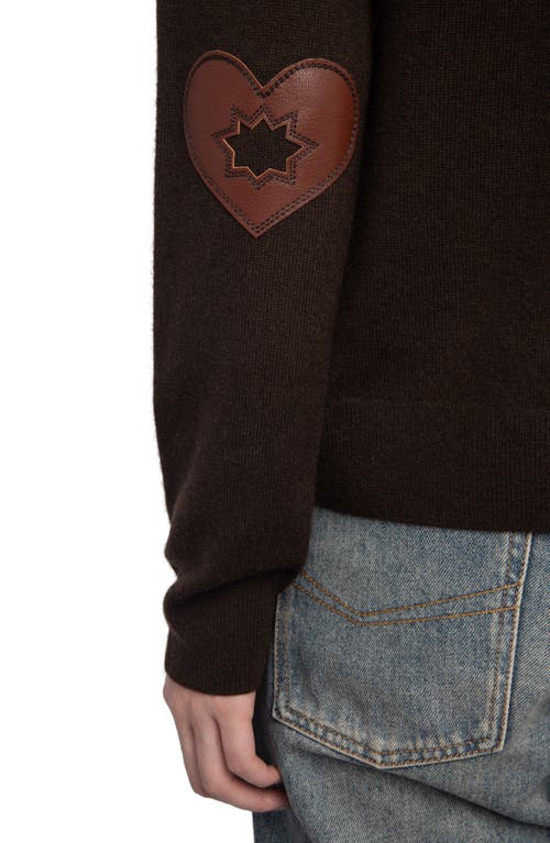 Zadig & Voltaire Cici Heart Patch Sweater In Brown