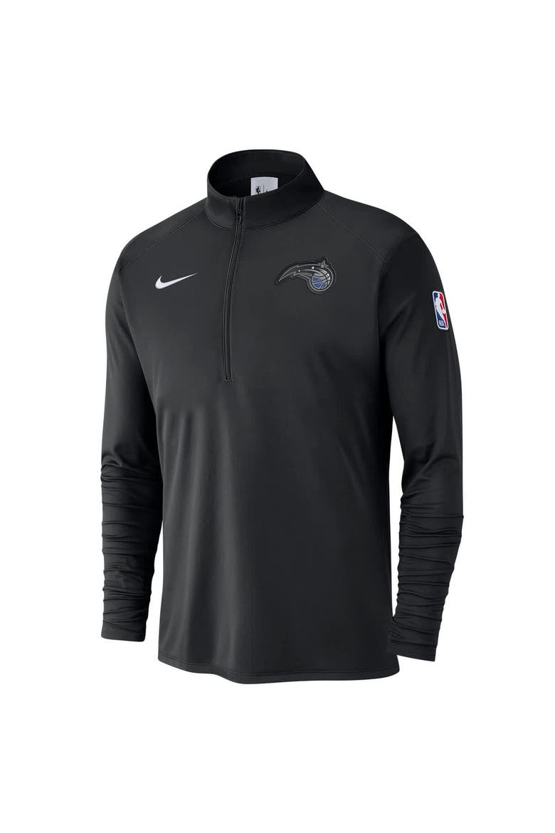 Men's Nike Black Orlando Magic 2024/25 Courtside Performance Half-Zip Top, Alternate, color, Black