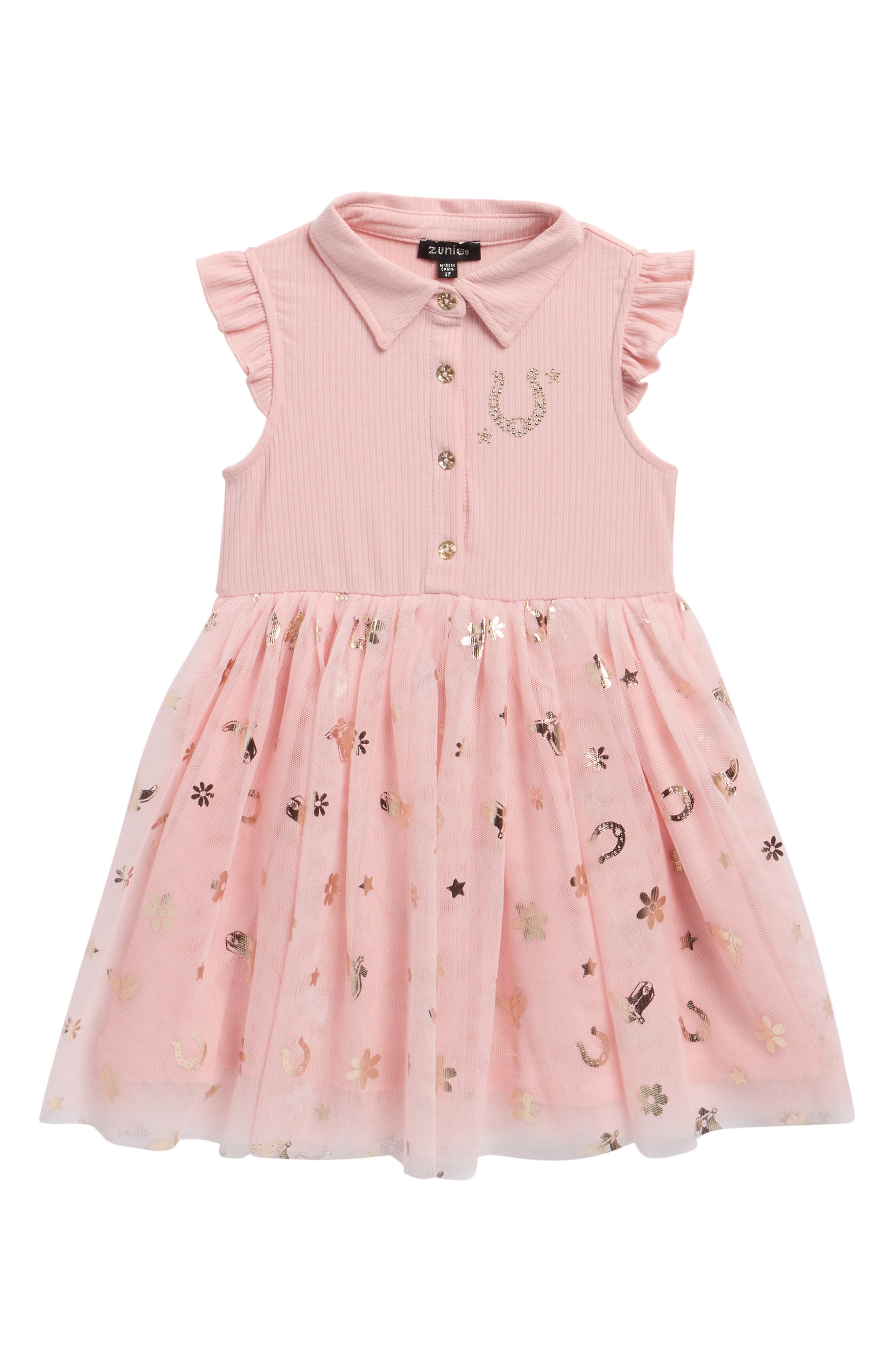Zunie Kids' Rib Polo Tutu Dress