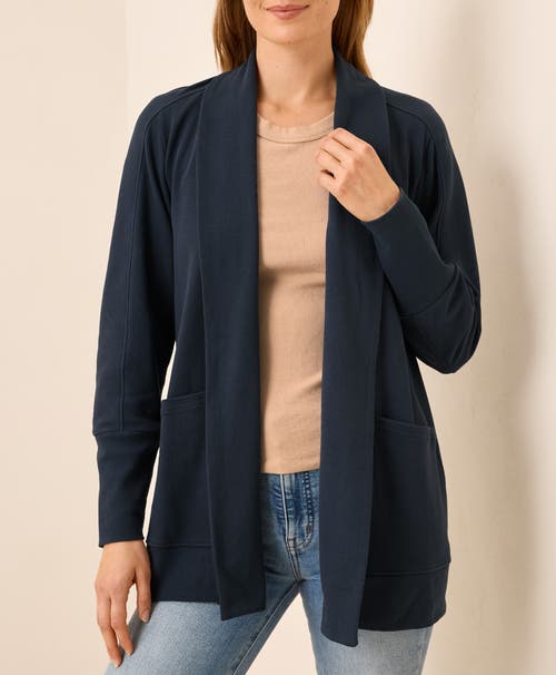 Pact Organic Airplane Wrap Cardigan In Blue
