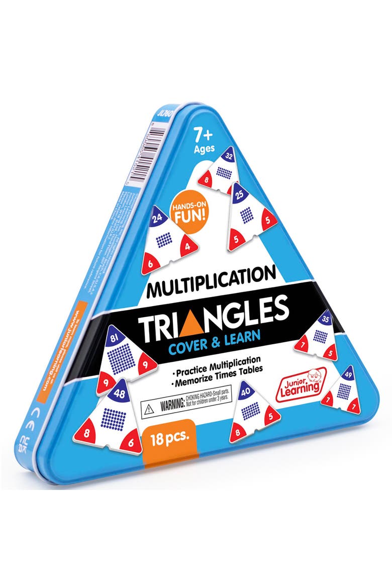 Multiplication Triangles, Cover & Learn, Memorize Equations, Alternate, color, Multicolored