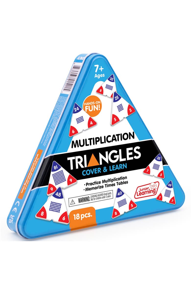 Junior Learning Multiplication Triangles, Cover & Learn, Memorize Equations, Alternate, color,