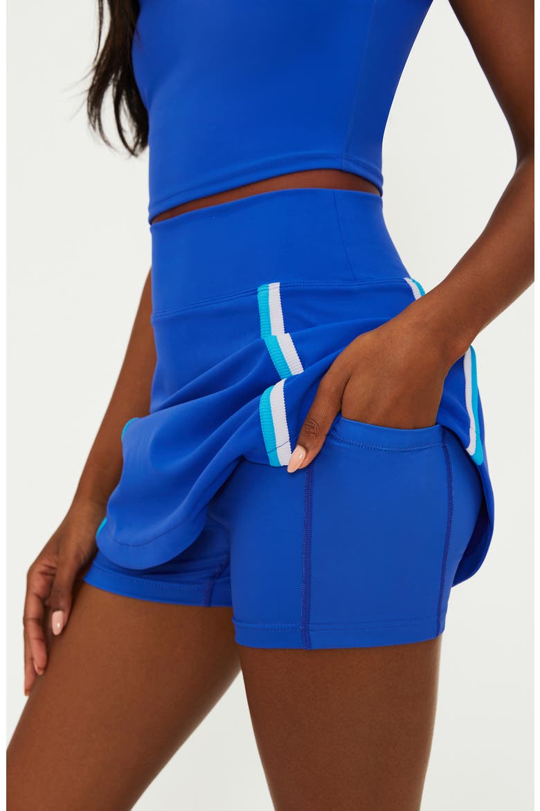 Thora Textured Knit Skort, Alternate, color, RIVIERA AZURE