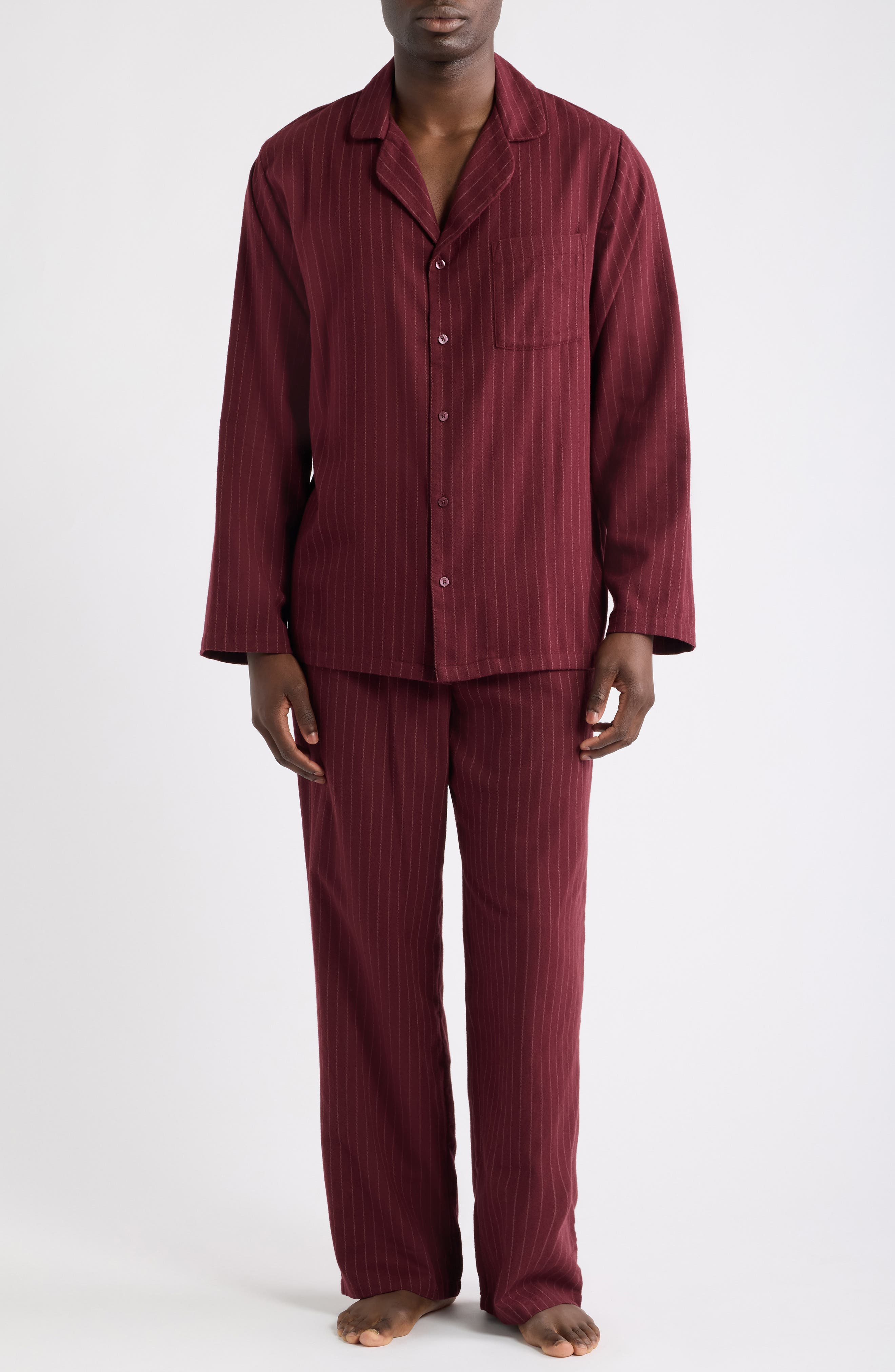 BURGUNDY ROW STRIPE
