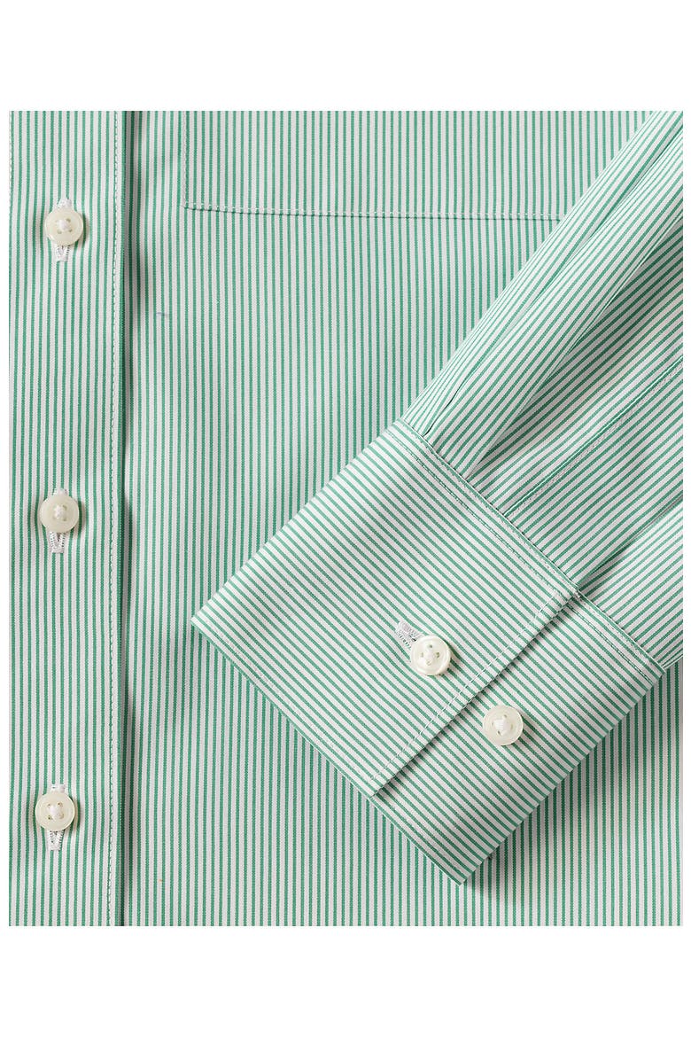 No Iron Oversized Poplin Extra Long Tunic, Alternate, color, Vibrant Clover Mini Stripe
