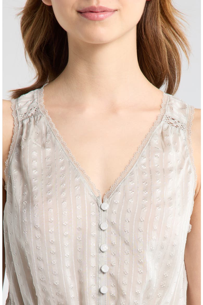 Maiden Button-Up Silk Peplum Top, Alternate, color, SEA MIST