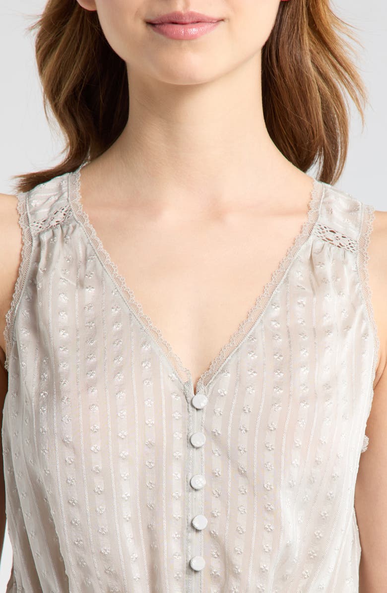 PAIGE Maiden Button-Up Silk Peplum Top, Alternate, color, Sea Mist