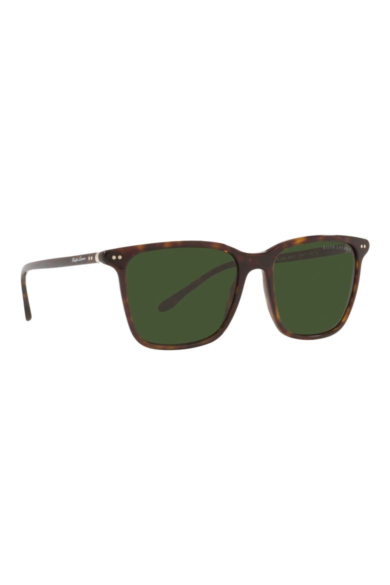 53mm Pillow Sunglasses, Alternate, color, SHINY DARK HAVANA / GREEN