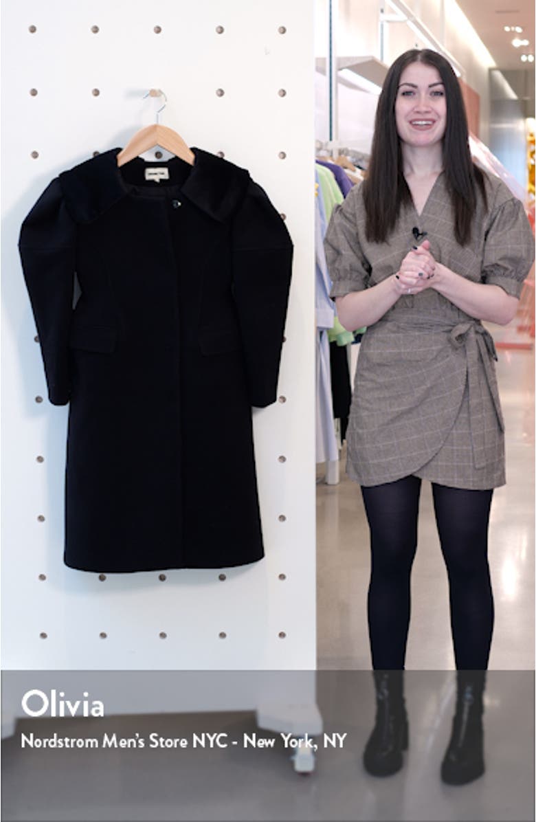 Fitted Waist Wool Coat, sales video thumbnail