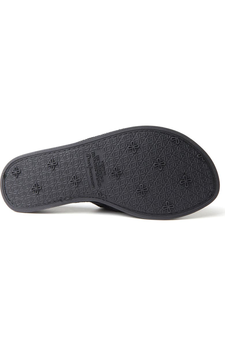 DEARFOAMS Beatrice Quilted Microfiber Terry Shower Slide Slipper, Alternate, color, Black