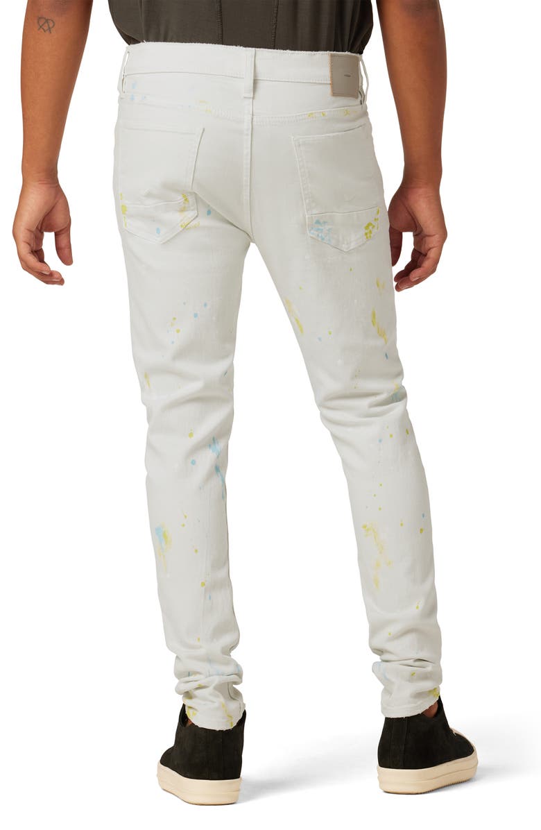 Hudson Jeans Zack Paint Splatter Skinny Jeans, Alternate, color, 
