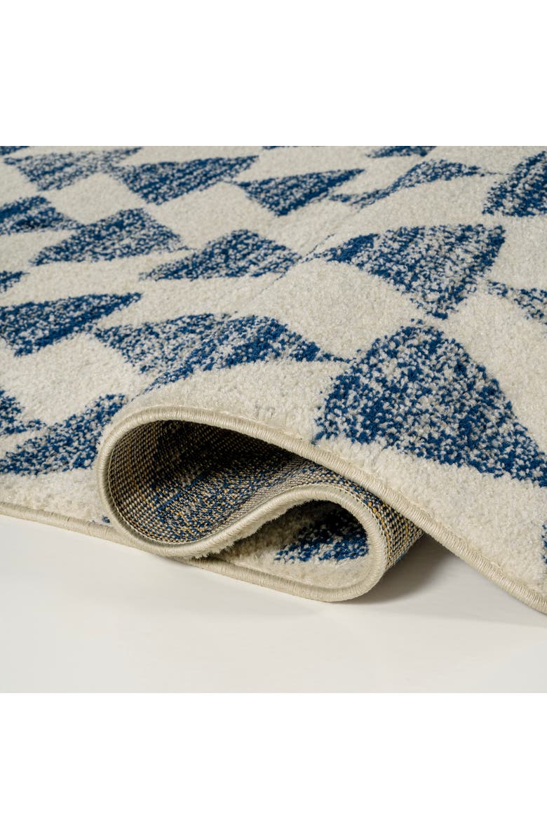 JONATHAN Y Aisha Moroccan Triangle Geometric Area Rug, Alternate, color, Cream/Navy