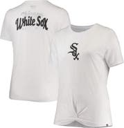 New Era Women's New Era White Chicago White Sox Plus Size 2-Hit Front Knot T-Shirt