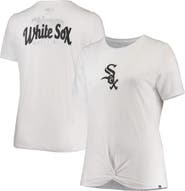 New Era Women's New Era White Chicago White Sox Plus Size 2-Hit Front Knot T-Shirt