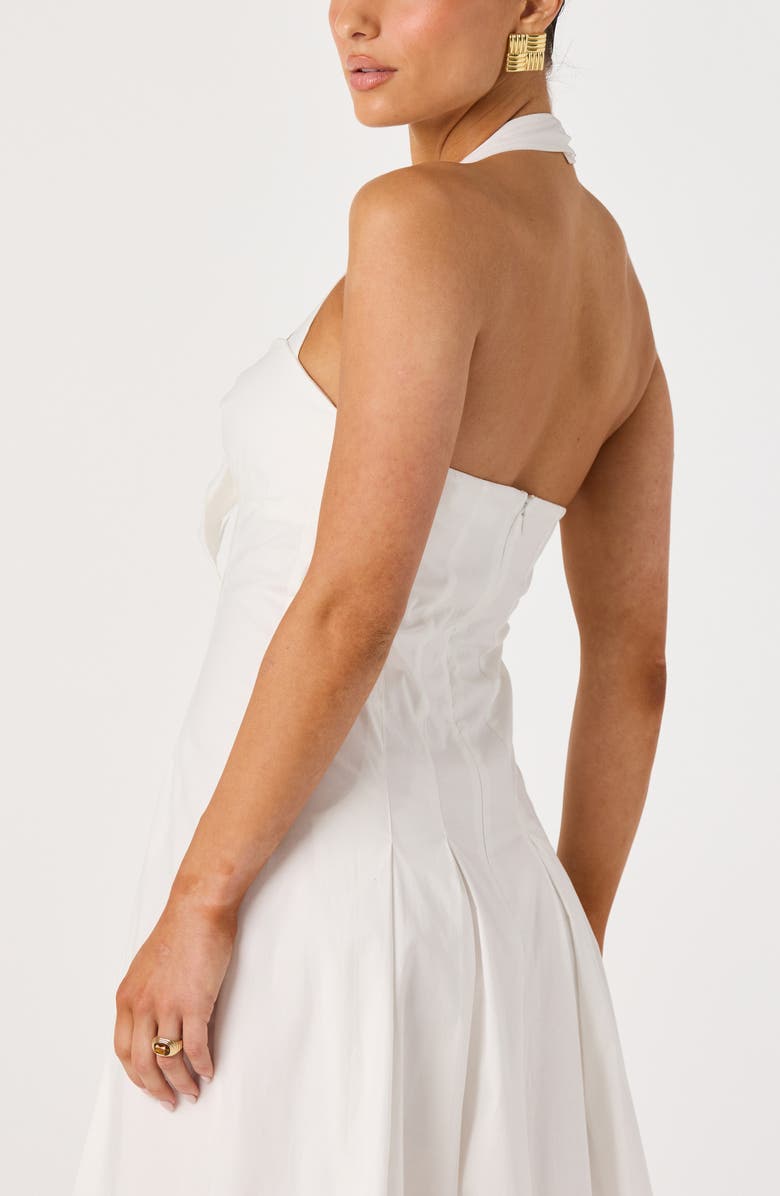 ASTR the Label Janae Halter Midi Dress, Alternate, color, White