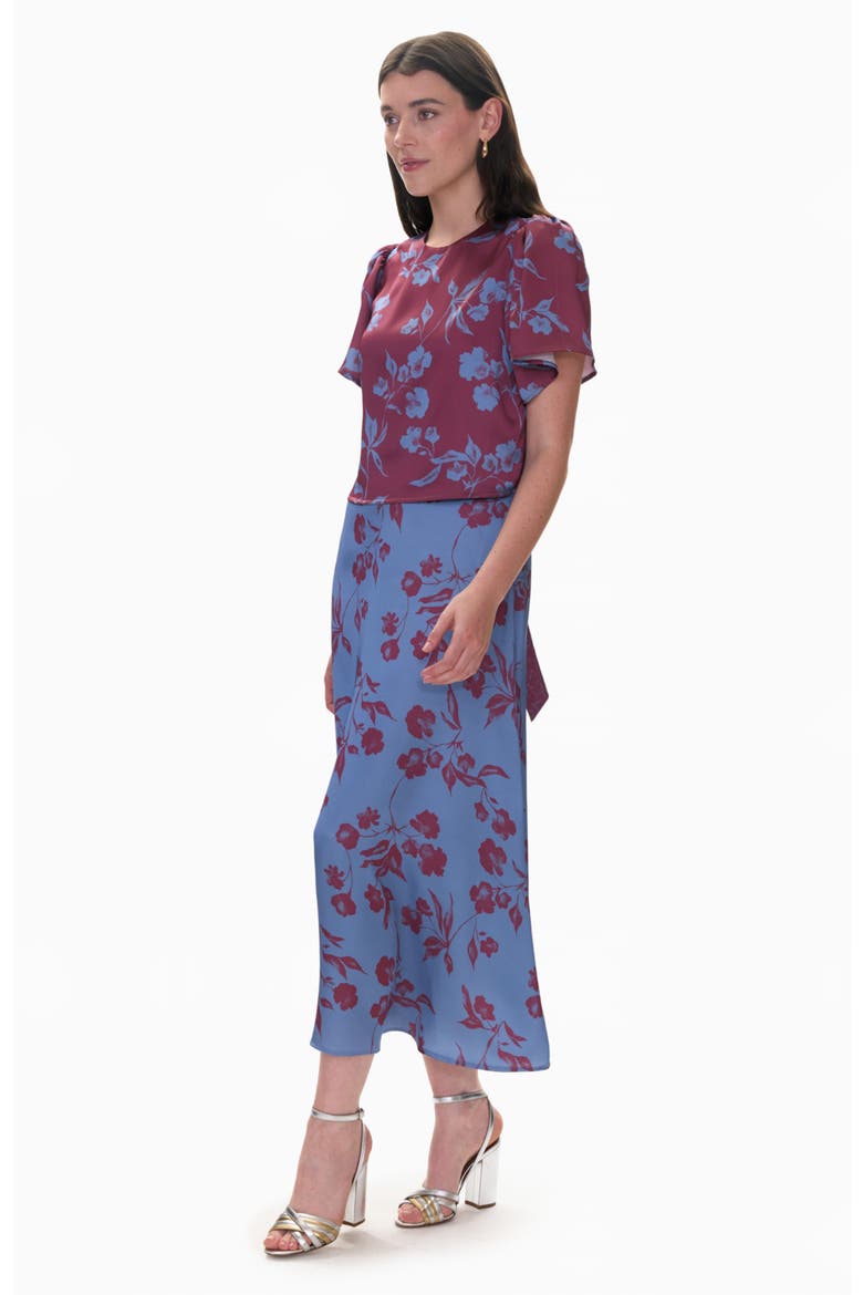 Vivian Circle Skirt, Alternate, color, Cornflower/Plum Multi
