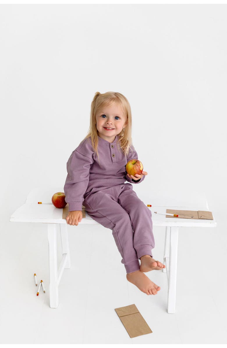 Pouf Henley Sweatsuit, Alternate, color, 