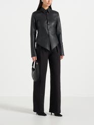 Manière De Voir Sonia Leather Cinch Shirt