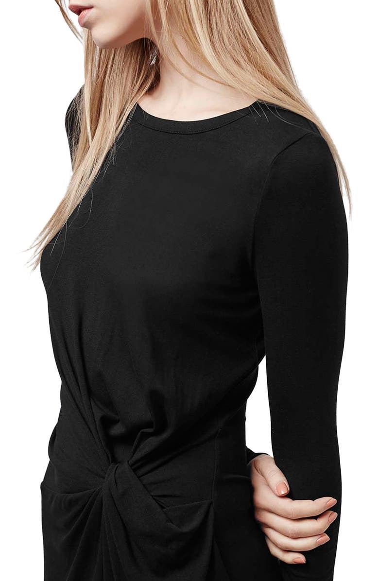 Topshop Knot Front Dress, Alternate, color,