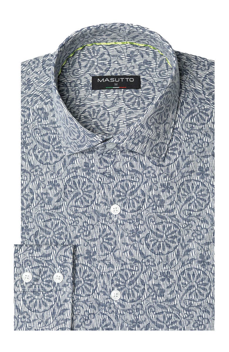 MASUTTO Tatum Floral Knit Print Button-Up Shirt, Main, color, Multicolor