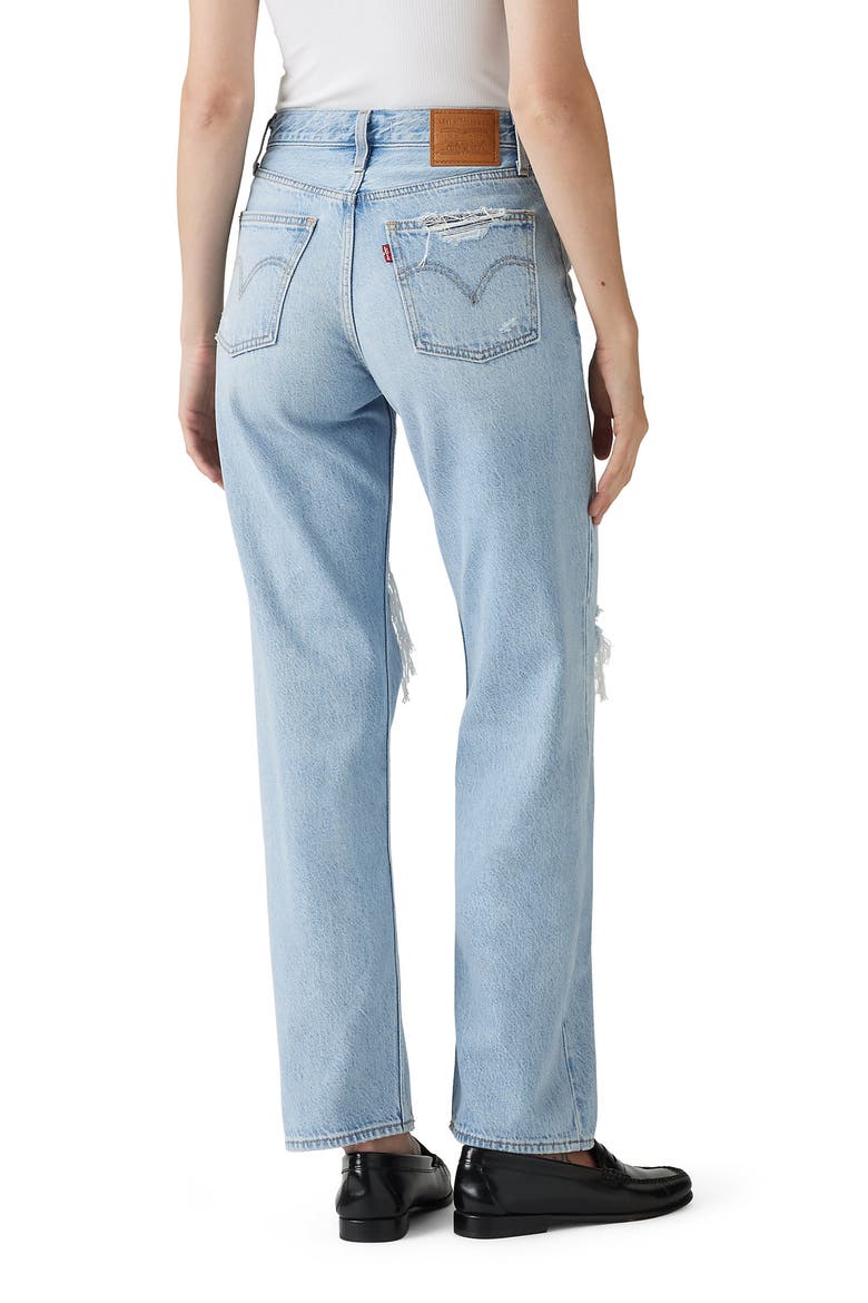 Ripped Dad Jeans, Alternate, color, BIN DAY CLEAN HEM