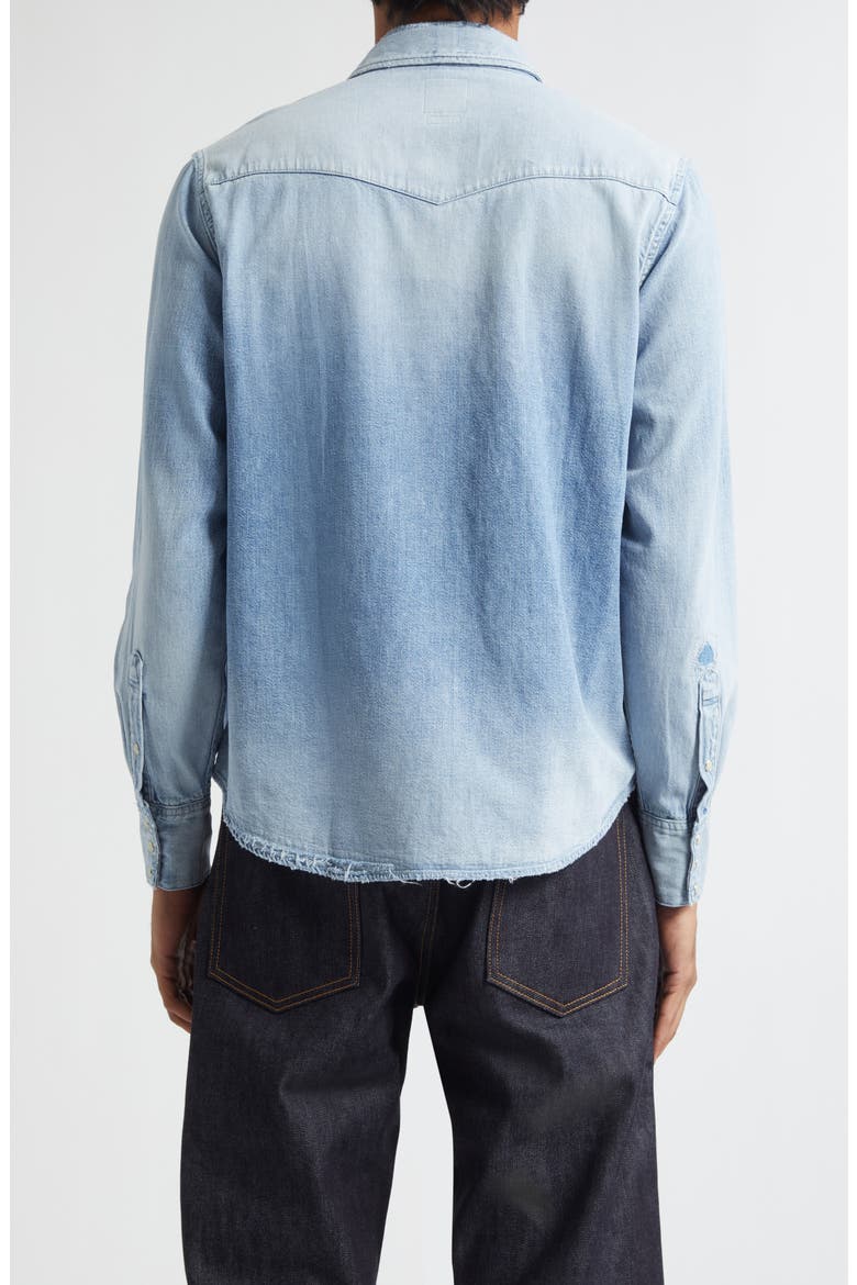 Social Sculpture Distressed Denim Shirt, Alternate, color, CRASH