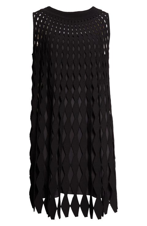 Sleeveless Geometric Knit Dress