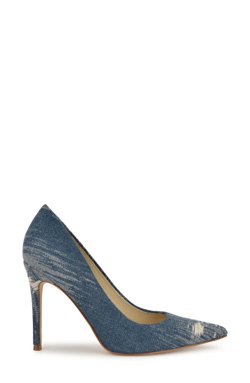 Shop Nine West Fresh Pointed Toe Pump In Dark Blue