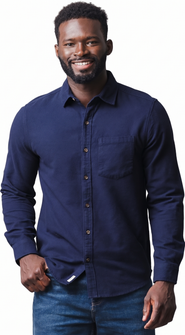 Hope & Henry Men's Organic Long Sleeve Flannel Button Down Shirt