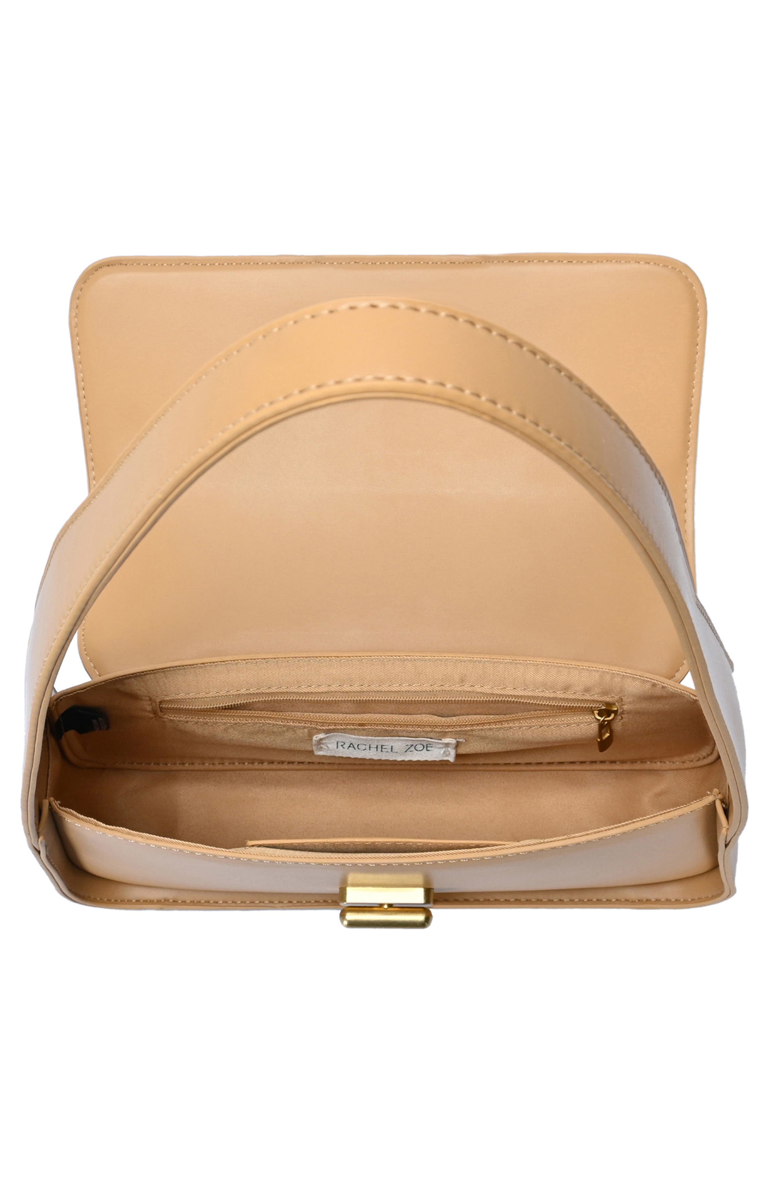 Rachel Zoe Turn Lock Baguette, Alternate, color, Camel