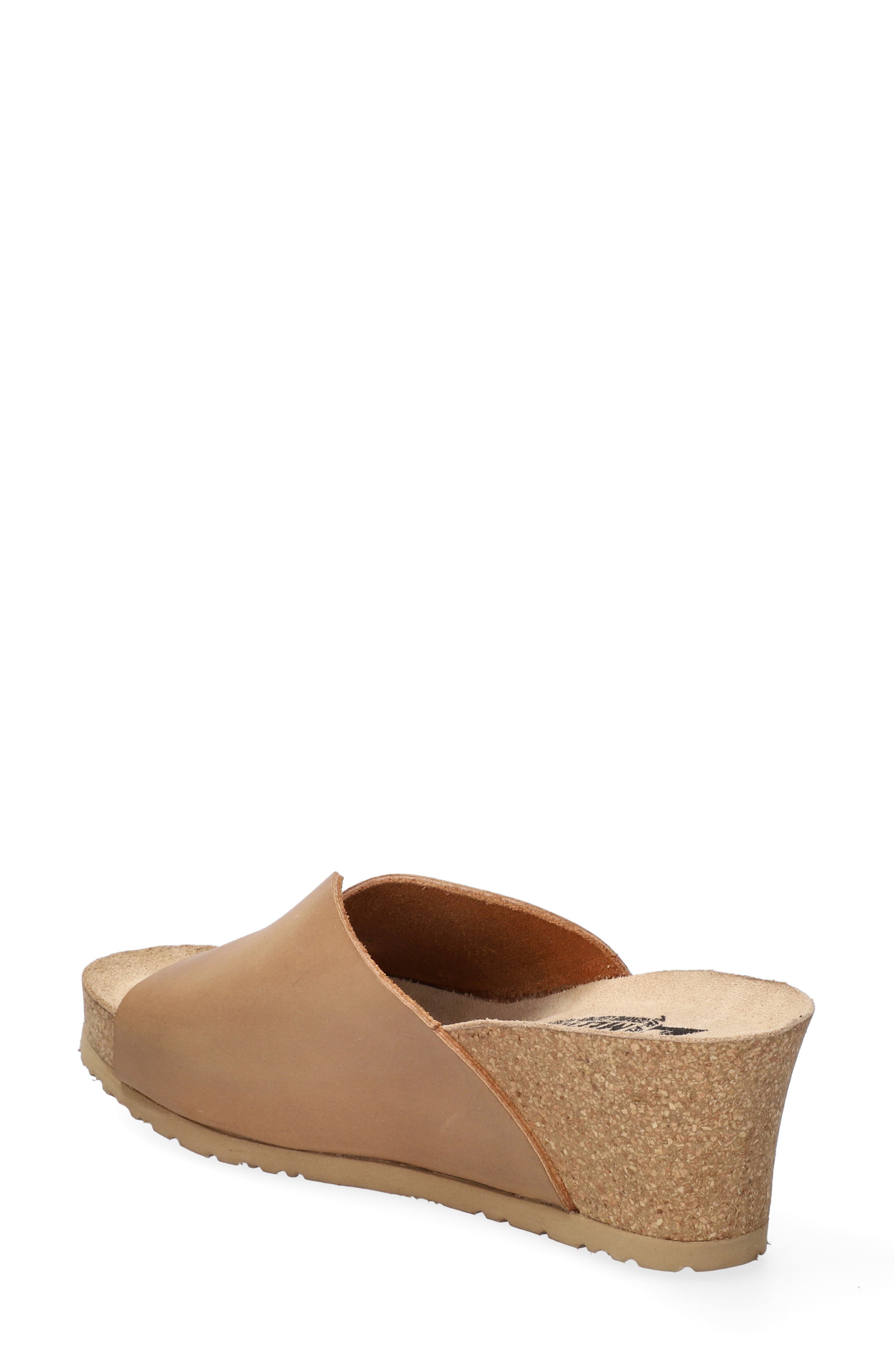 Mephisto Lisane Slide Sandal, Alternate, color, Camel Scratch Leather