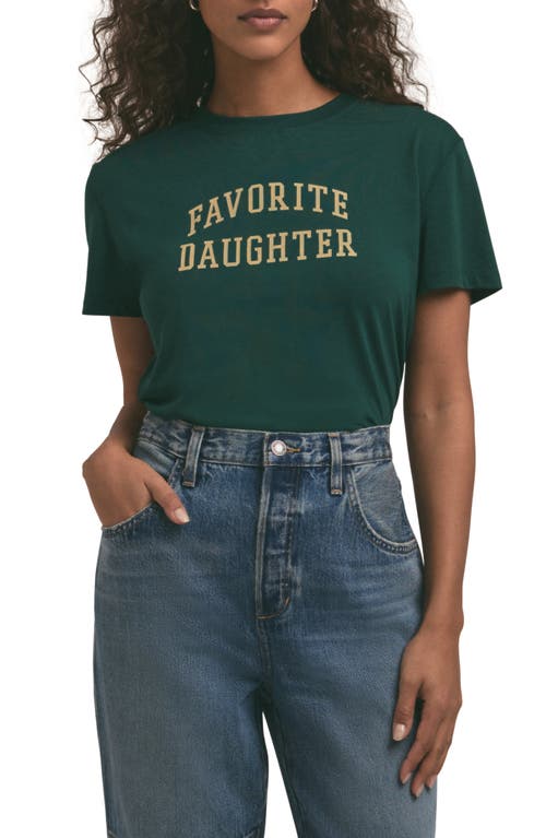 Favorite Daughter Cropped Collegiate Tee in Juniper 