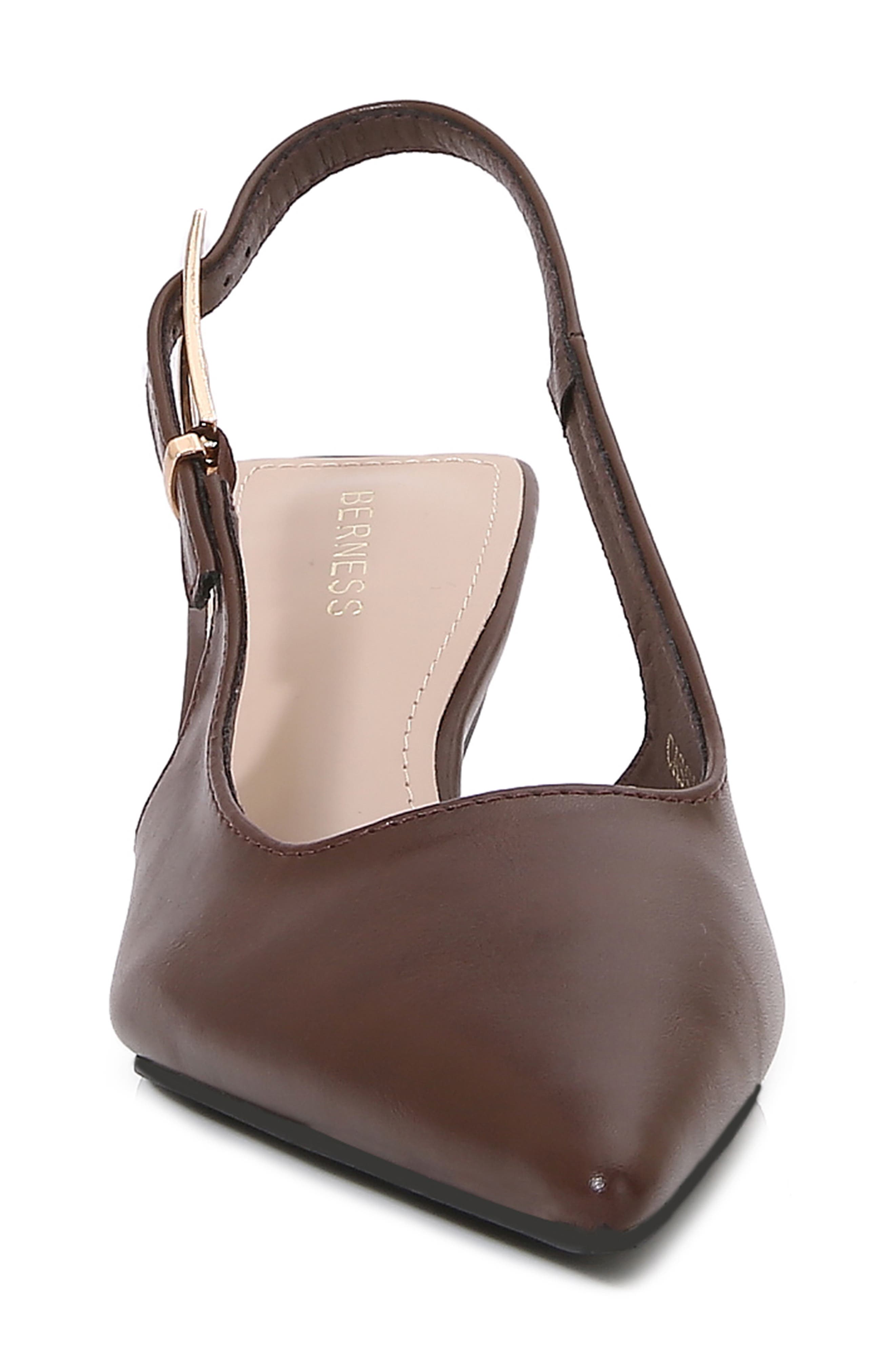 BERNESS Cassandra Slingback Kitten Heel Pump, Alternate, color, Brown