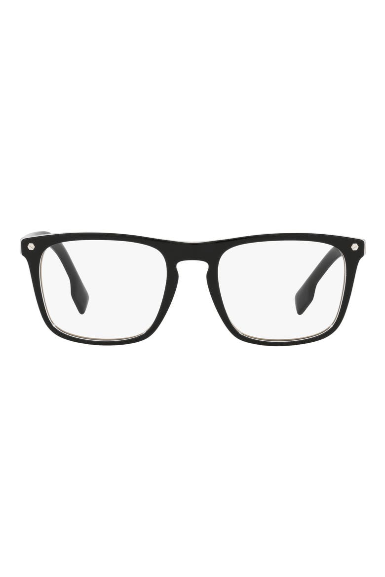 Bolton 56mm Square Optical Glasses, Main, color, BLACK