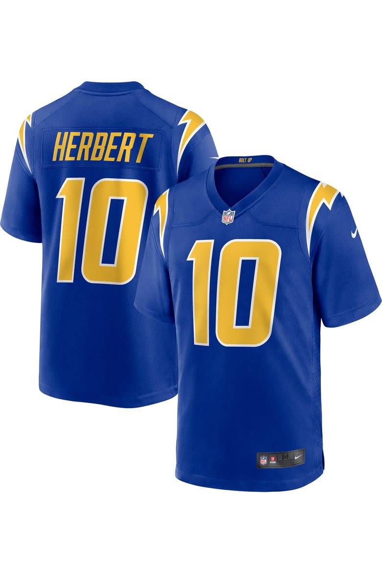 Men's Nike Justin Herbert Royal Los Angeles Chargers 2nd Alternate Game Jersey, Alternate, color, Royal