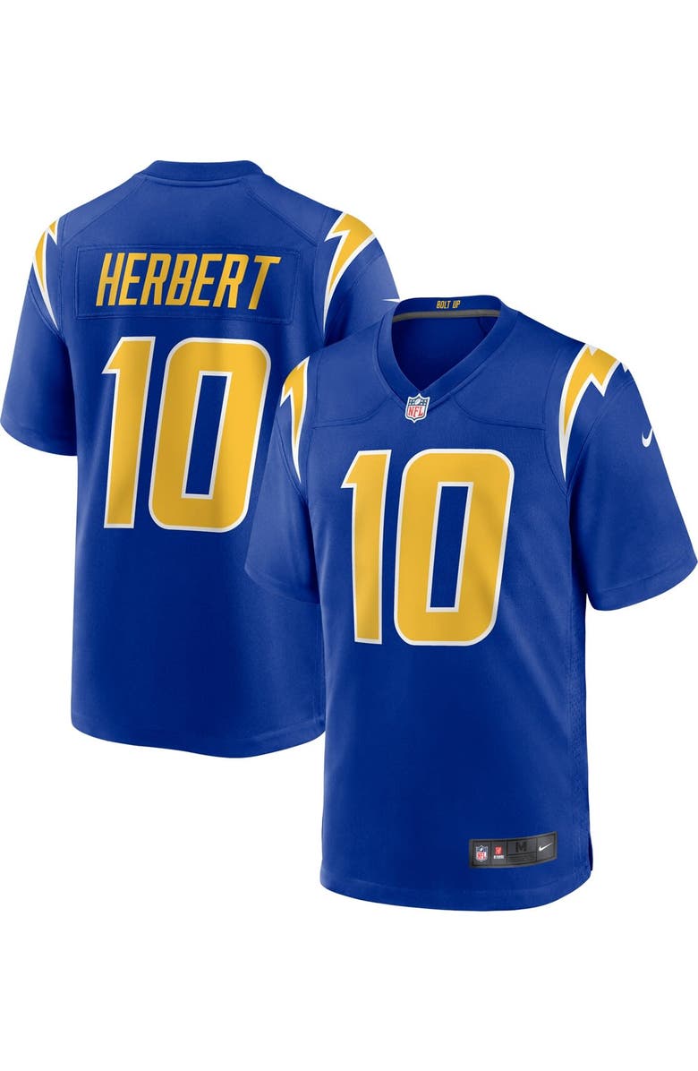 Nike Men's Nike Justin Herbert Royal Los Angeles Chargers 2nd Alternate Game Jersey, Alternate, color, Royal