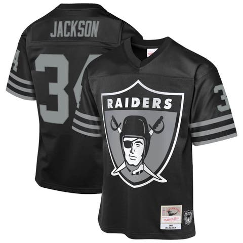 Youth Mitchell & Ness Bo Jackson Black Las Vegas Raiders 1988 Throwback Fashion Jersey