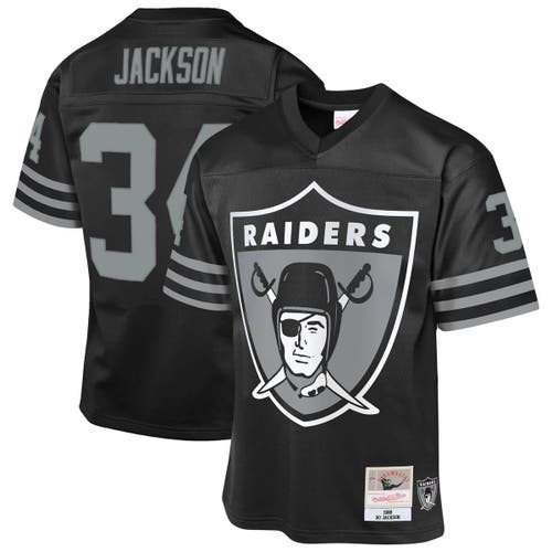 Mitchell & Ness Kids' Youth Bo Jackson Black Las Vegas Raiders 1988 Throwback Fashion Jersey