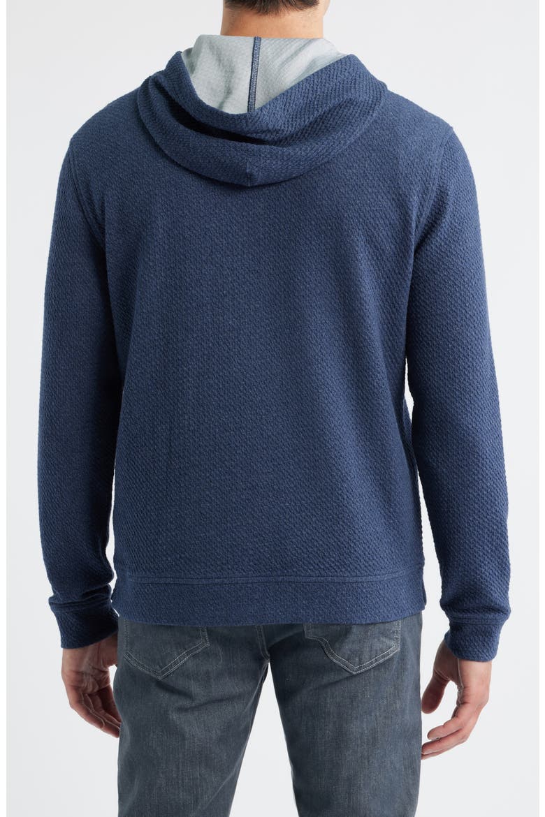 Zoeller Textured Half Zip Hoodie, Alternate, color, INDIGO
