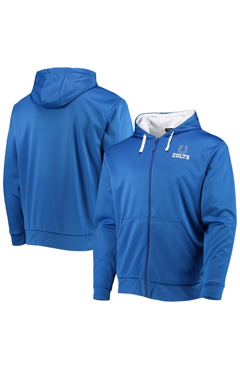 DUNBROOKE Men's Dunbrooke Royal/White Indianapolis Colts Apprentice Full-Zip Hoodie, Main, color, Royal