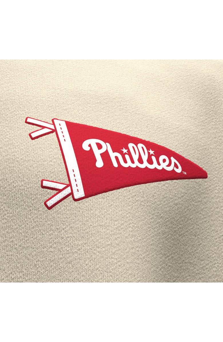 FANATICS Unisex Fanatics  Tan Philadelphia Phillies Spirit Jersey Fleece Crewneck Pennant Sweatshirt, Alternate, color, Tan