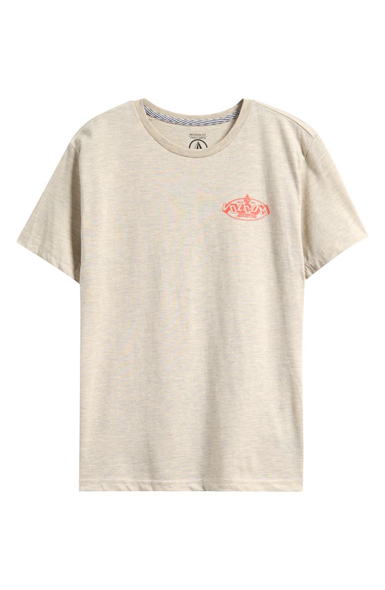 Volcom Kids' Tumbled Graphic T-Shirt, Main, color, Oatmeal Heather
