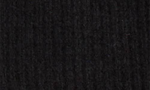 Vince Camuto Plaid Wrap Scarf & Faux Fur Pompom Beanie Set In Black