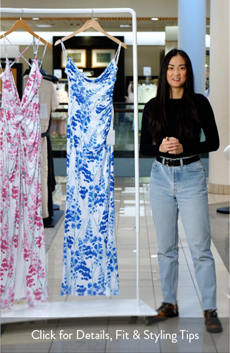 Beth Floral Low Back Gown, sales video thumbnail