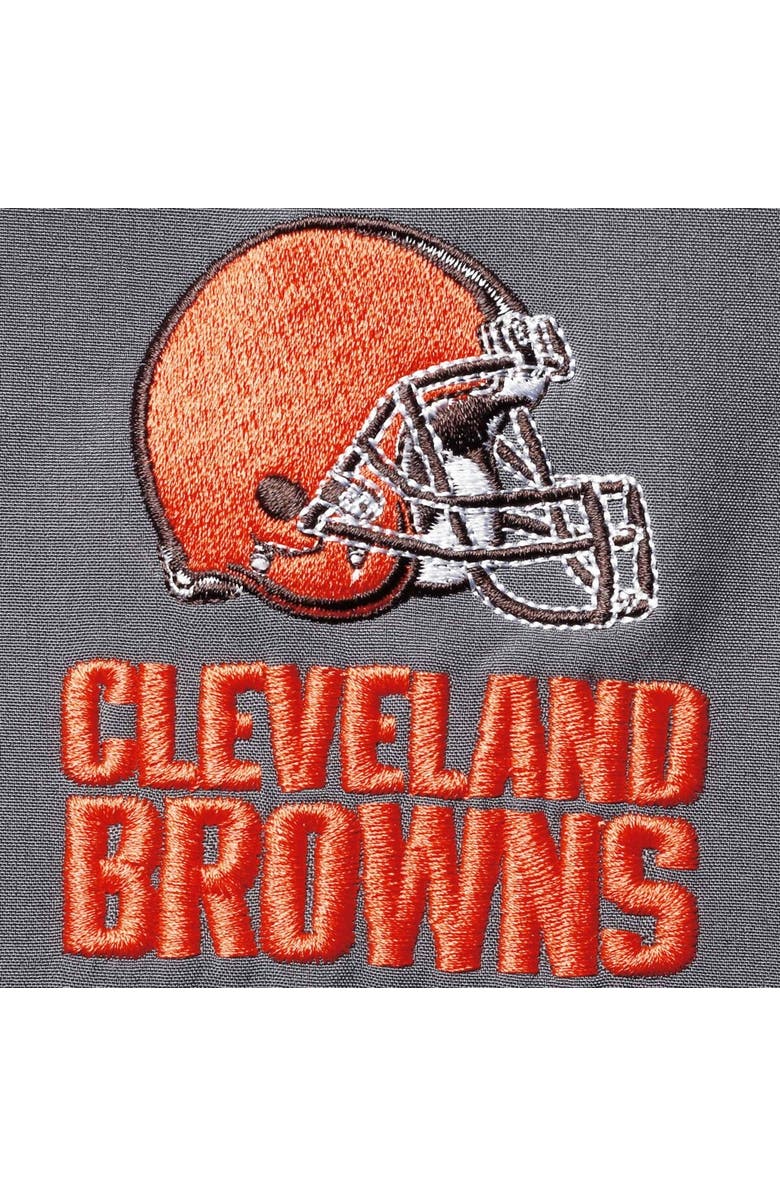 DUNBROOKE Men's Dunbrooke Heathered Charcoal Cleveland Browns Big & Tall Archer Softshell Full-Zip Vest, Alternate, color, Graphite