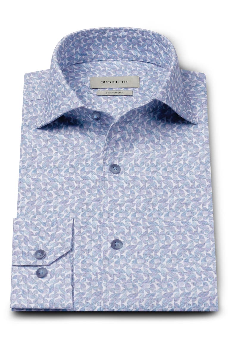 Devon OoohCotton® Print Button-Up Shirt, Alternate, color, HAZY BLUE