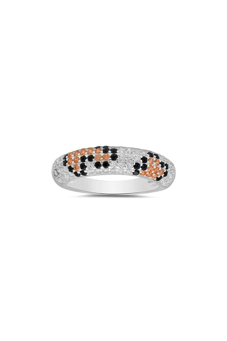 Leopard Spot Cubic Zirconia Ring, Main, color, SILVER