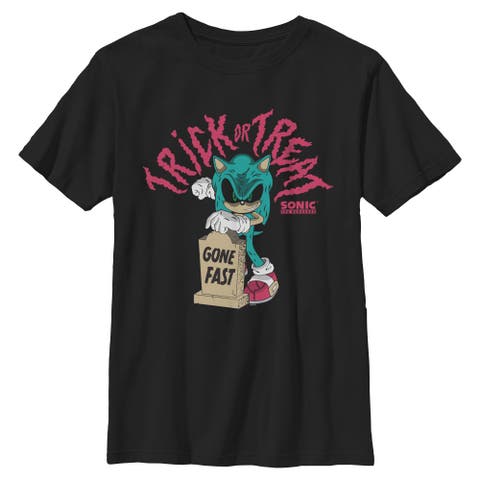 Boys Sonic The Hedgehog Trick-or-treat Gone Fast T Shirt